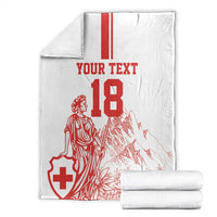 Custom Switzerland Football Blanket Confoederatio Helvetica