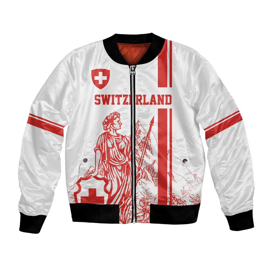 Custom Switzerland Football Bomber Jacket Confoederatio Helvetica