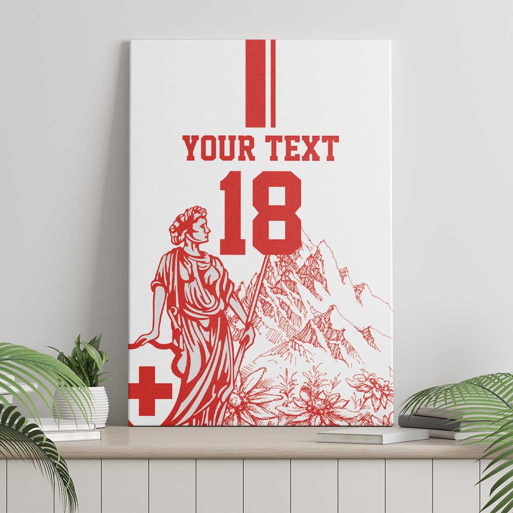 Custom Switzerland Football Canvas Wall Art Confoederatio Helvetica