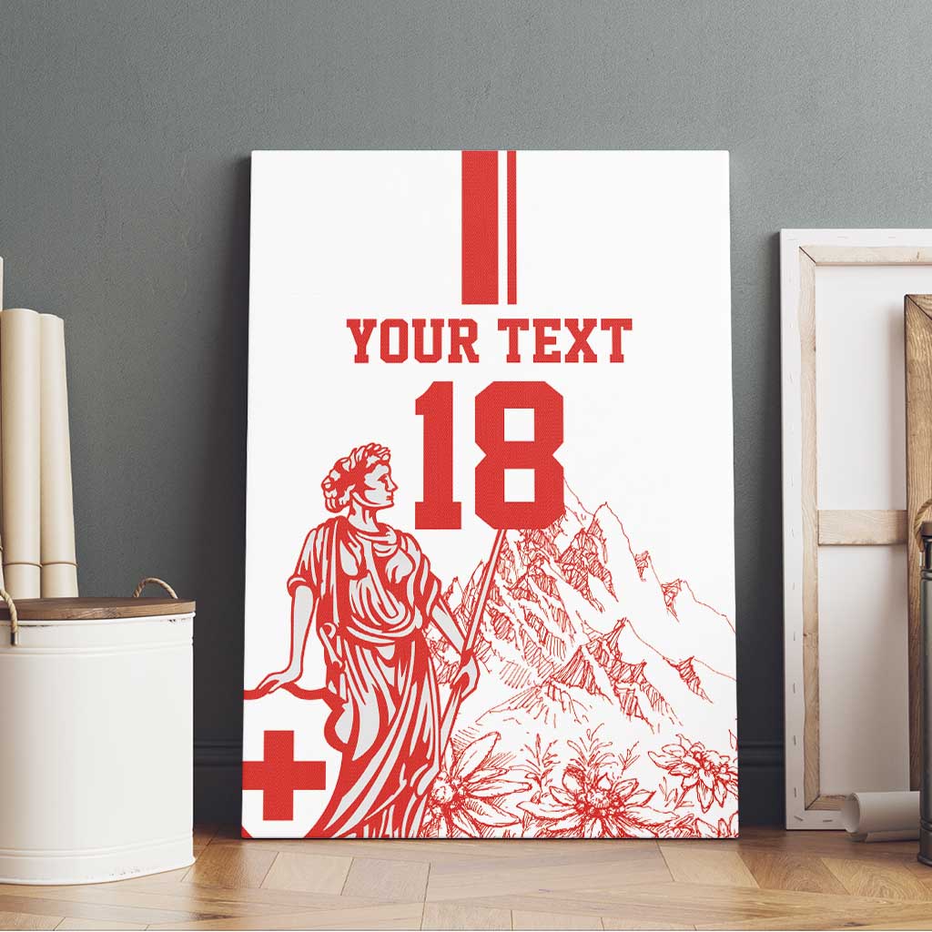 Custom Switzerland Football Canvas Wall Art Confoederatio Helvetica