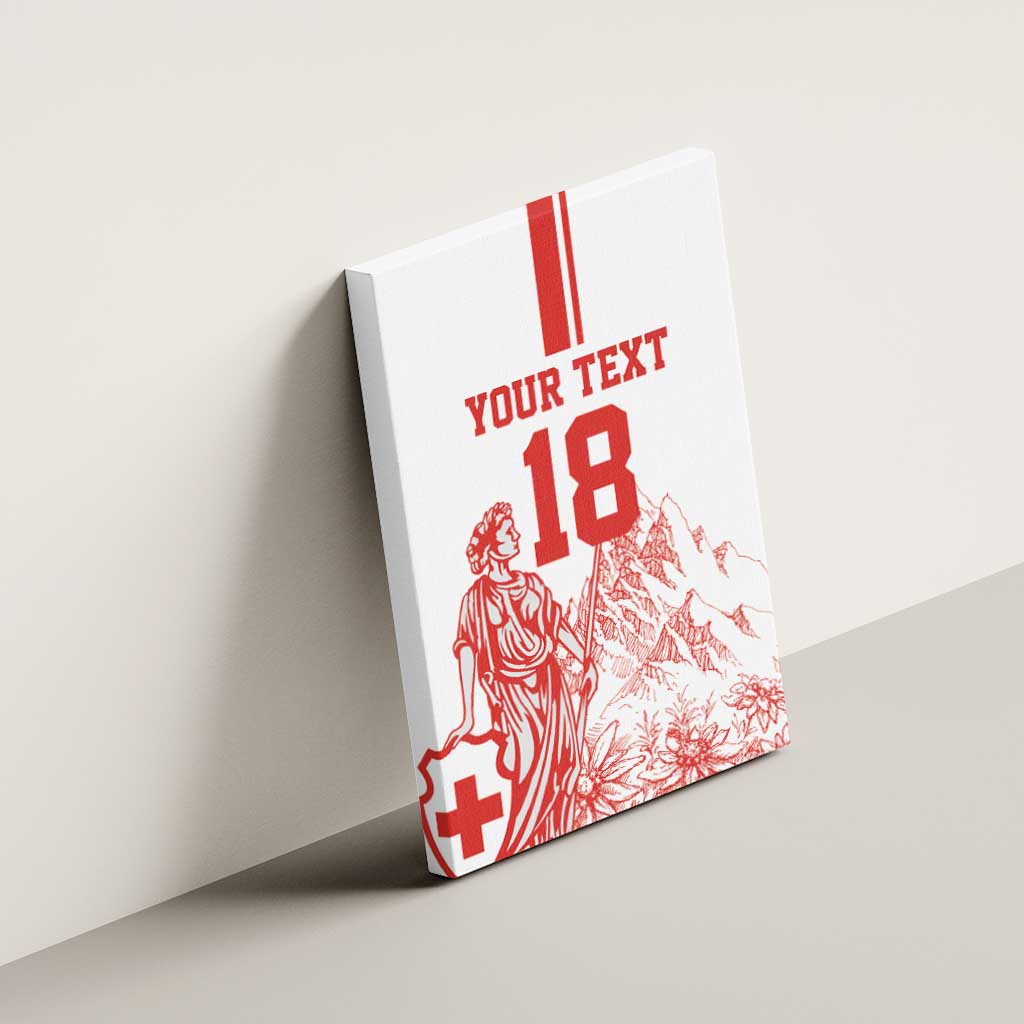 Custom Switzerland Football Canvas Wall Art Confoederatio Helvetica