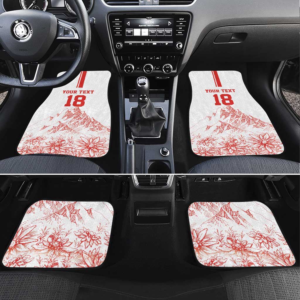 Custom Switzerland Football Car Mats Confoederatio Helvetica