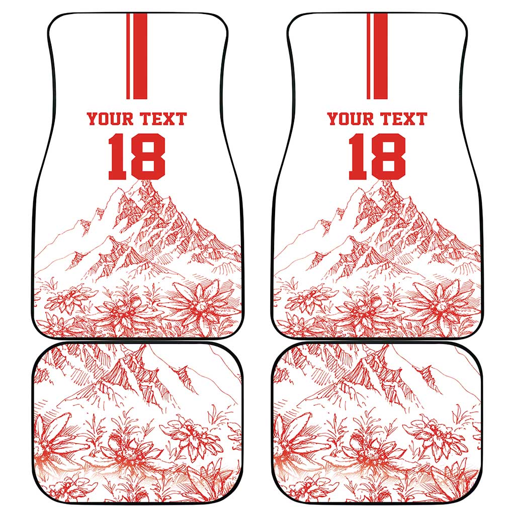 Custom Switzerland Football Car Mats Confoederatio Helvetica