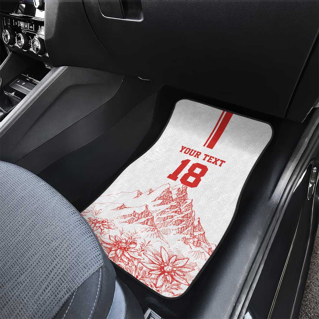Custom Switzerland Football Car Mats Confoederatio Helvetica