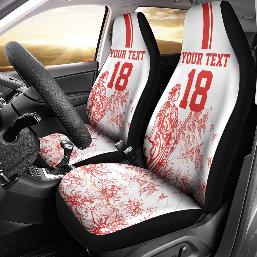 Custom Switzerland Football Car Seat Cover Confoederatio Helvetica