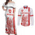 Custom Switzerland Football Couples Matching Off Shoulder Maxi Dress and Long Sleeve Button Shirt Confoederatio Helvetica