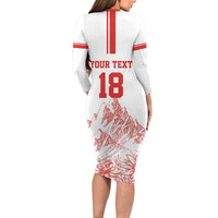 Custom Switzerland Football Family Matching Long Sleeve Bodycon Dress and Hawaiian Shirt Confoederatio Helvetica