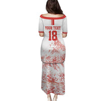 Custom Switzerland Football Family Matching Puletasi and Hawaiian Shirt Confoederatio Helvetica