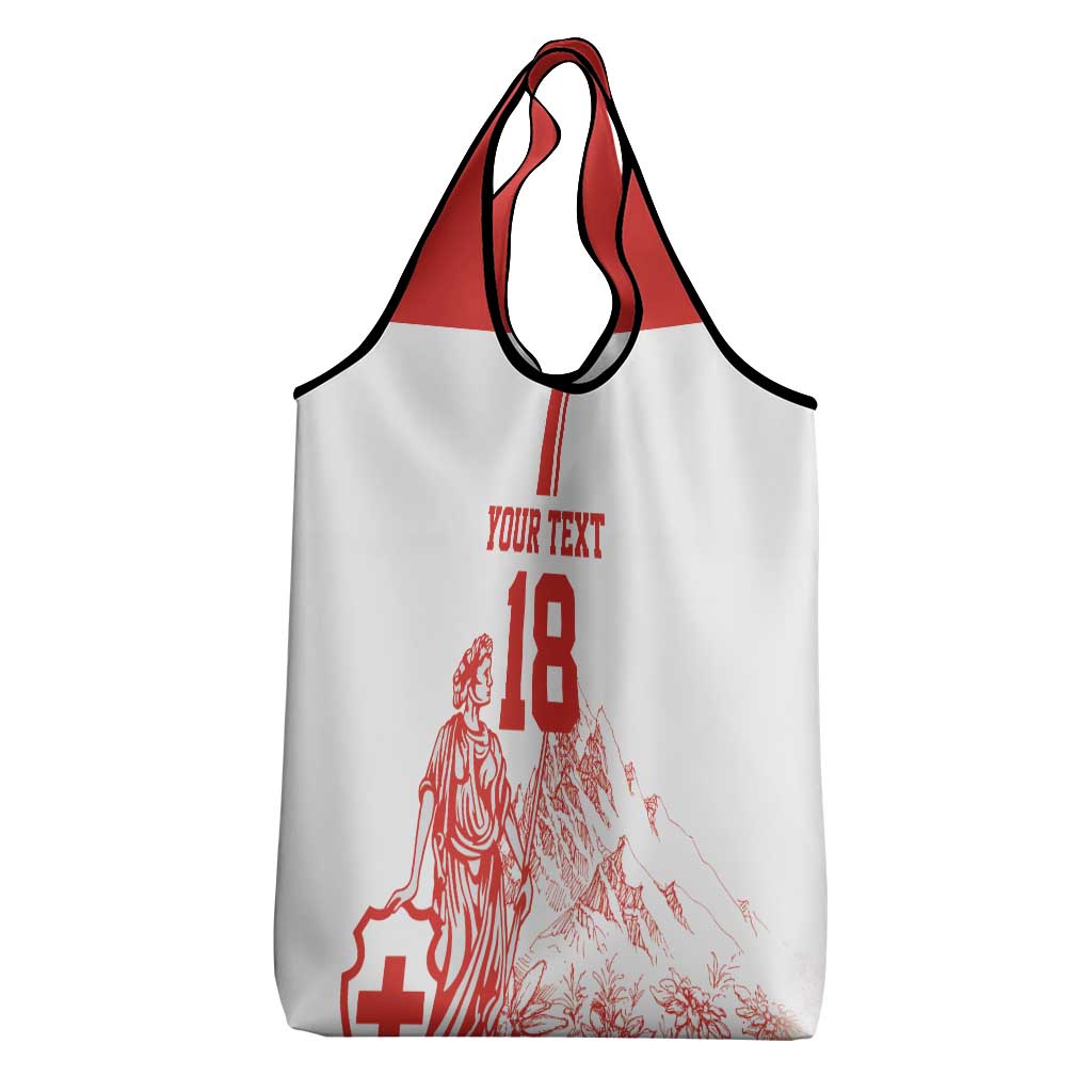 Custom Switzerland Football Grocery Bag Confoederatio Helvetica