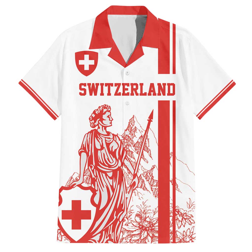 Custom Switzerland Football Hawaiian Shirt Confoederatio Helvetica
