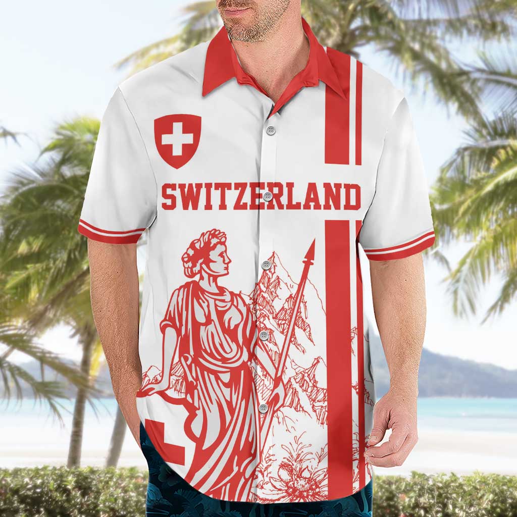 Custom Switzerland Football Hawaiian Shirt Confoederatio Helvetica