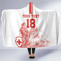 Custom Switzerland Football Hooded Blanket Confoederatio Helvetica