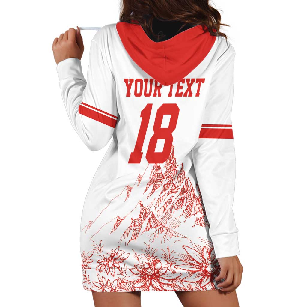 Custom Switzerland Football Hoodie Dress Confoederatio Helvetica
