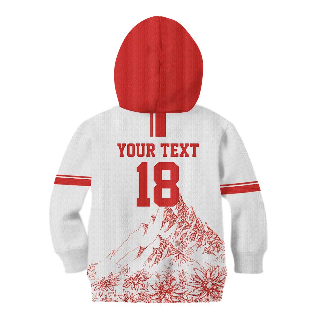 Custom Switzerland Football Kid Hoodie Confoederatio Helvetica