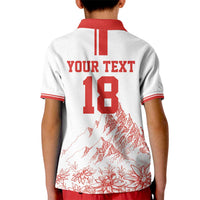 Custom Switzerland Football Kid Polo Shirt Confoederatio Helvetica