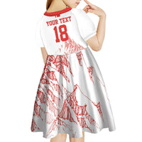 Custom Switzerland Football Kid Short Sleeve Dress Confoederatio Helvetica
