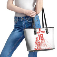 Custom Switzerland Football Leather Tote Bag Confoederatio Helvetica