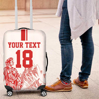 Custom Switzerland Football Luggage Cover Confoederatio Helvetica