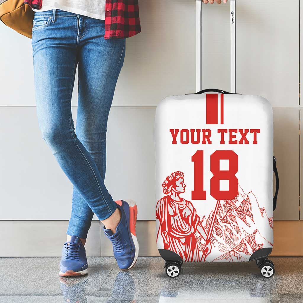 Custom Switzerland Football Luggage Cover Confoederatio Helvetica