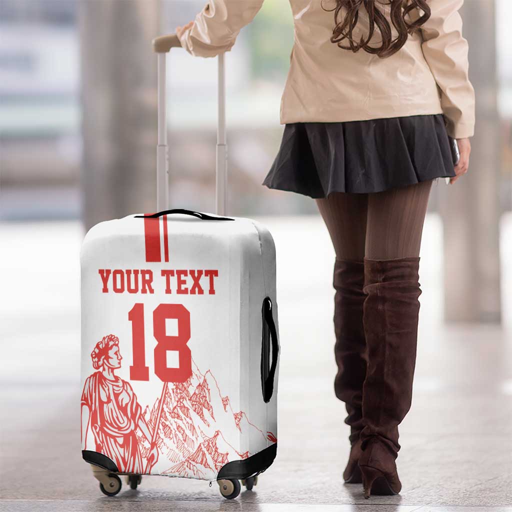 Custom Switzerland Football Luggage Cover Confoederatio Helvetica