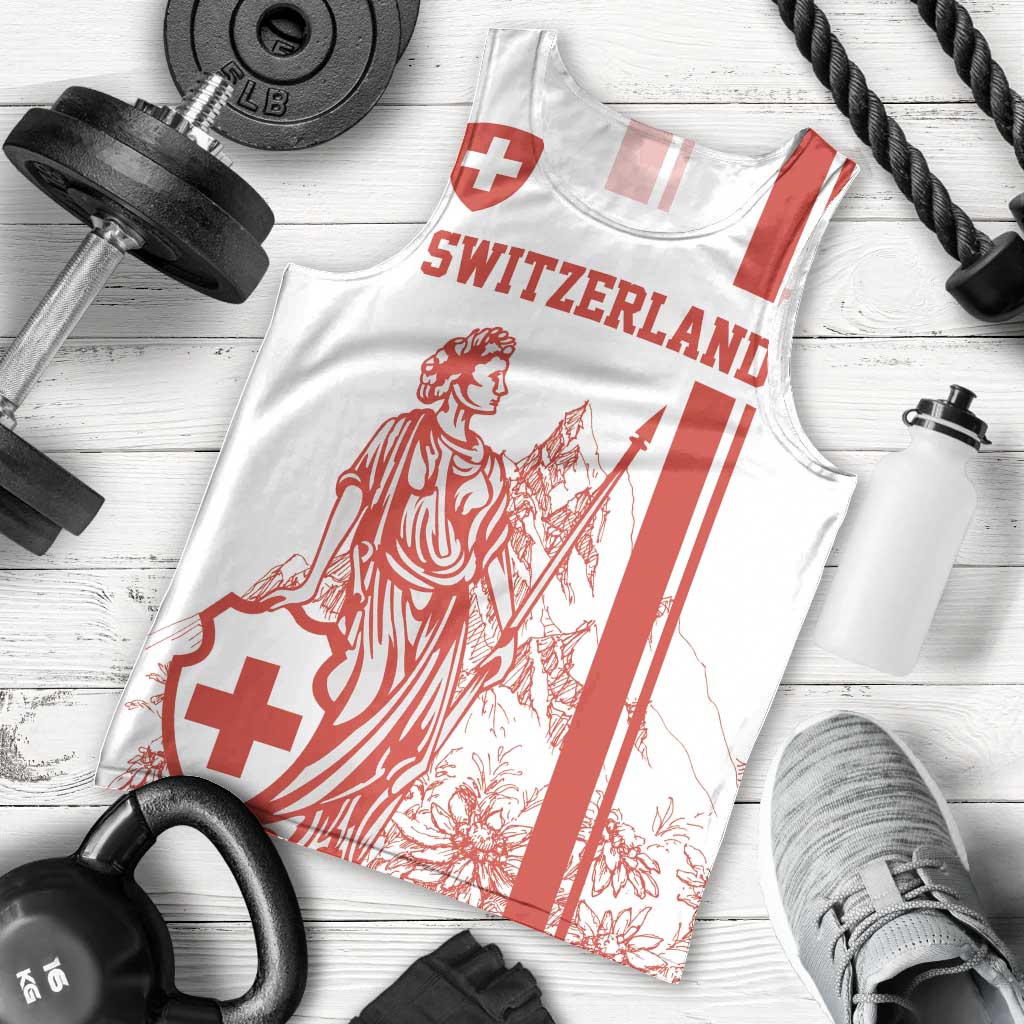 Custom Switzerland Football Men Tank Top Confoederatio Helvetica