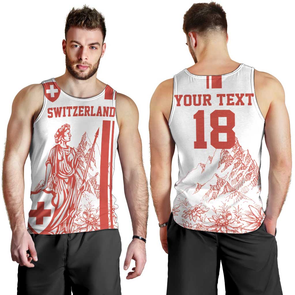 Custom Switzerland Football Men Tank Top Confoederatio Helvetica