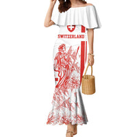 Custom Switzerland Football Mermaid Dress Confoederatio Helvetica