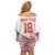 Custom Switzerland Football Off Shoulder Short Dress Confoederatio Helvetica