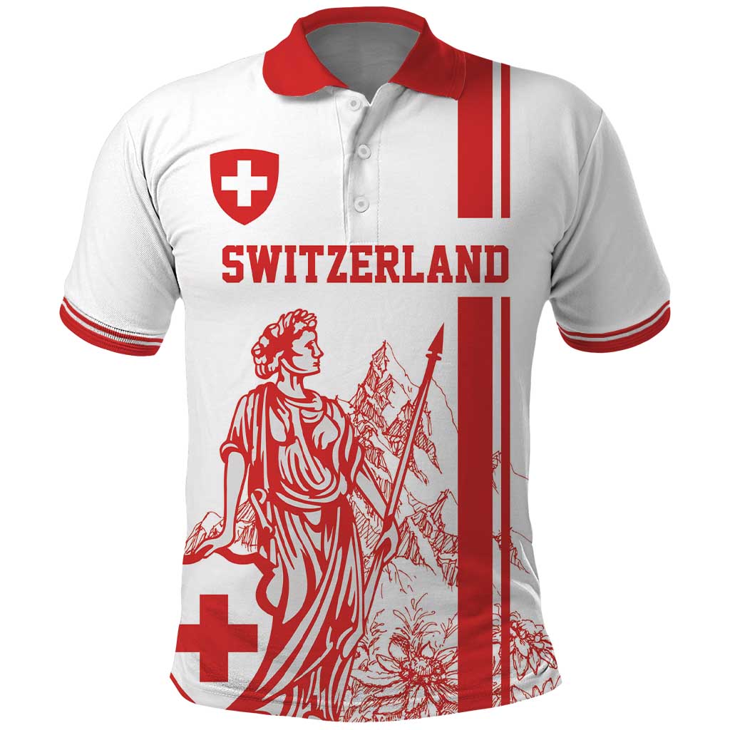 Custom Switzerland Football Polo Shirt Confoederatio Helvetica