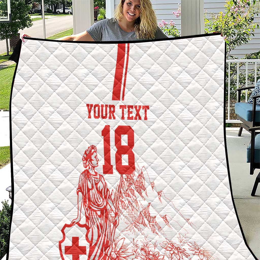 Custom Switzerland Football Quilt Confoederatio Helvetica