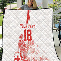 Custom Switzerland Football Quilt Confoederatio Helvetica