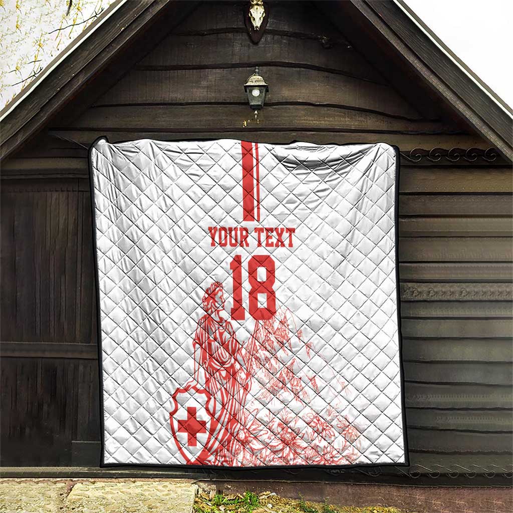 Custom Switzerland Football Quilt Confoederatio Helvetica