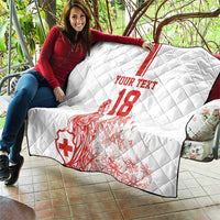 Custom Switzerland Football Quilt Confoederatio Helvetica