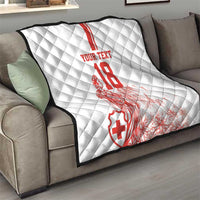 Custom Switzerland Football Quilt Confoederatio Helvetica