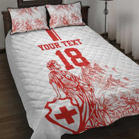 Custom Switzerland Football Quilt Bed Set Confoederatio Helvetica