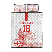 Custom Switzerland Football Quilt Bed Set Confoederatio Helvetica