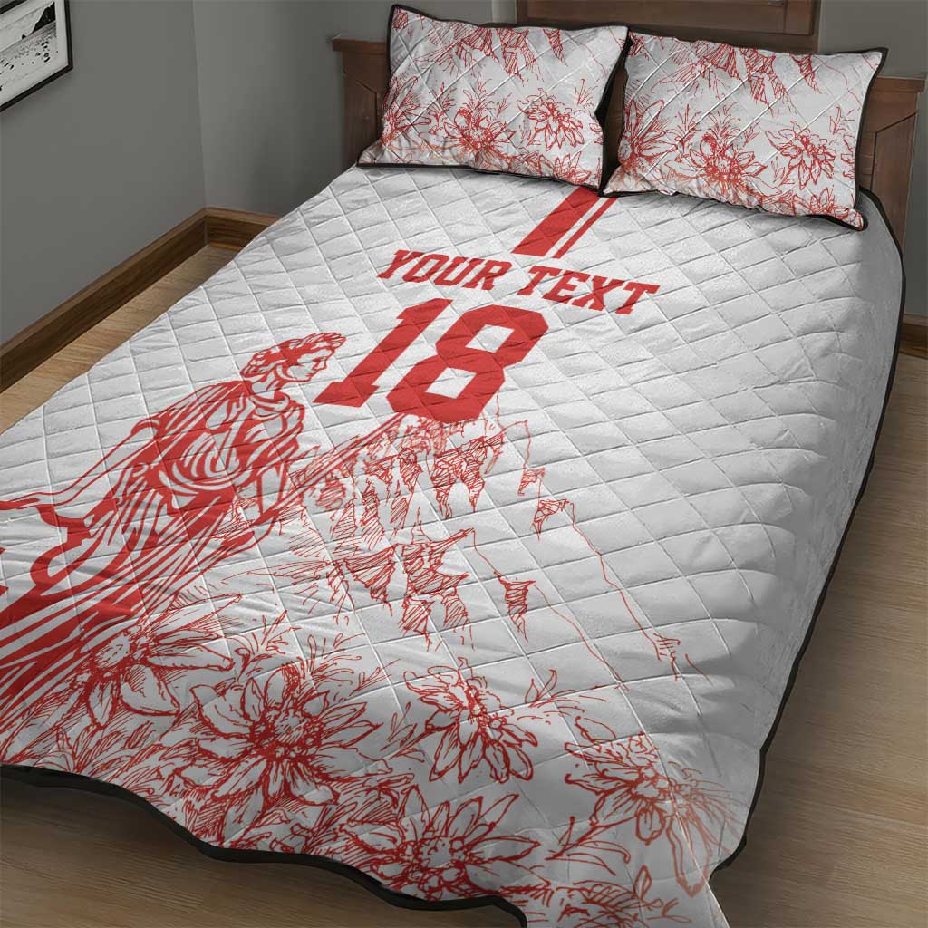 Custom Switzerland Football Quilt Bed Set Confoederatio Helvetica