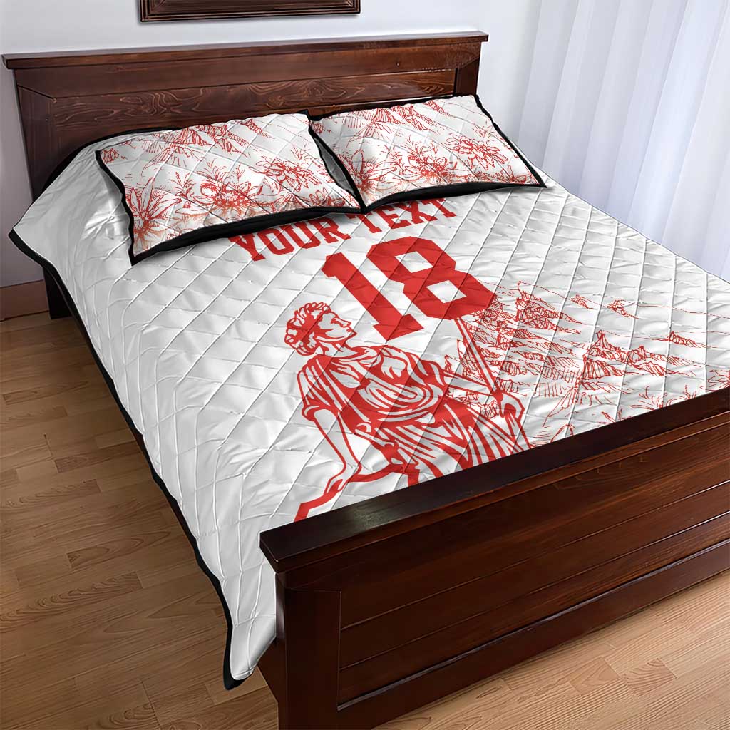 Custom Switzerland Football Quilt Bed Set Confoederatio Helvetica