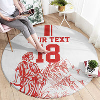 Custom Switzerland Football Round Carpet Confoederatio Helvetica