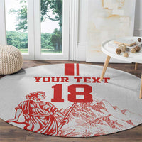 Custom Switzerland Football Round Carpet Confoederatio Helvetica