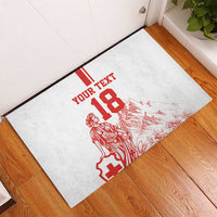 Custom Switzerland Football Rubber Doormat Confoederatio Helvetica