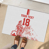 Custom Switzerland Football Rubber Doormat Confoederatio Helvetica