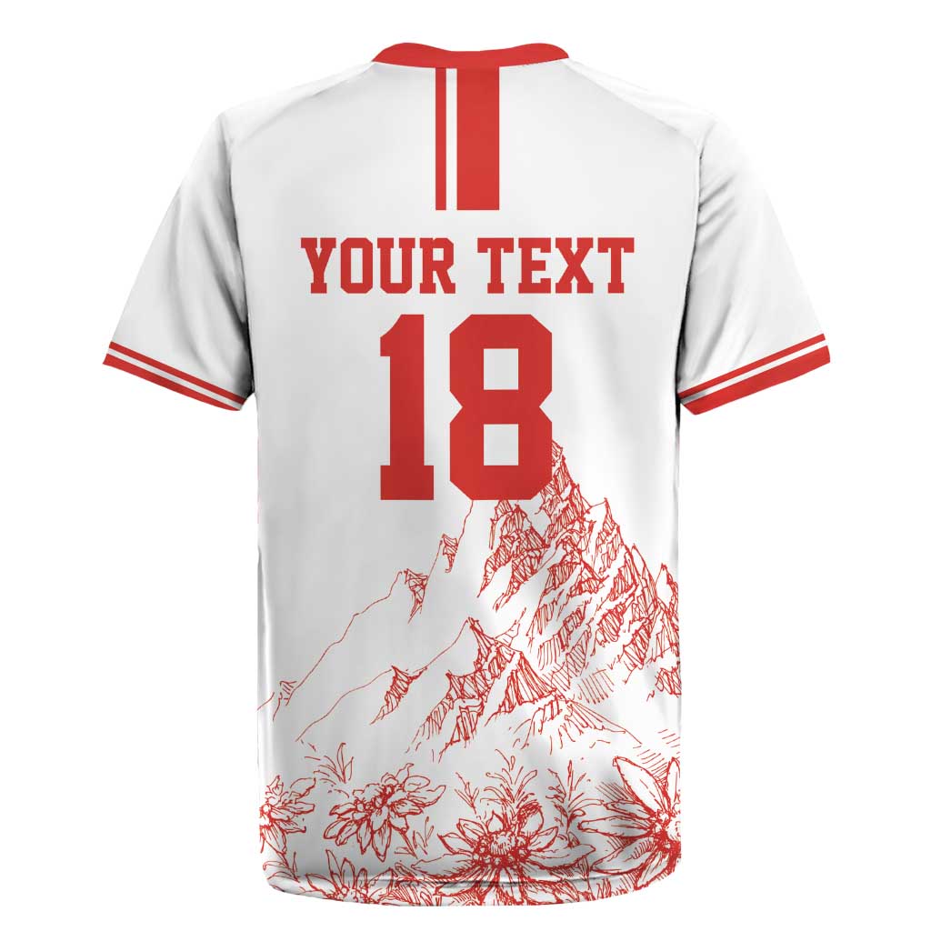 Custom Switzerland Football Rugby Jersey Confoederatio Helvetica