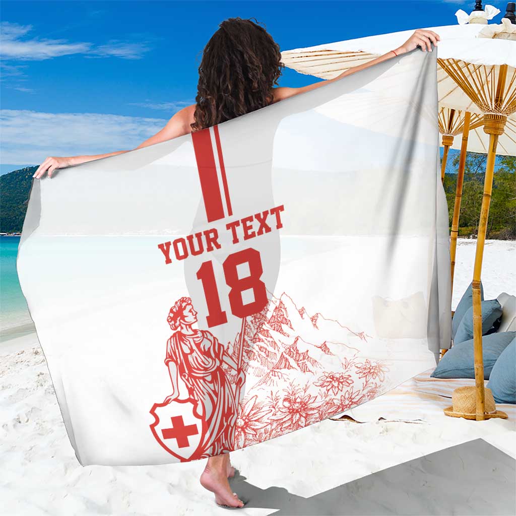 Custom Switzerland Football Sarong Confoederatio Helvetica