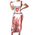 Custom Switzerland Football Short Sleeve Bodycon Dress Confoederatio Helvetica
