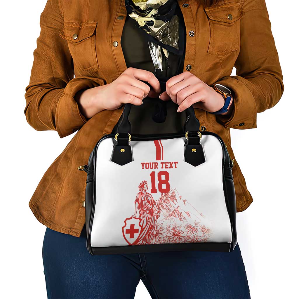 Custom Switzerland Football Shoulder Handbag Confoederatio Helvetica