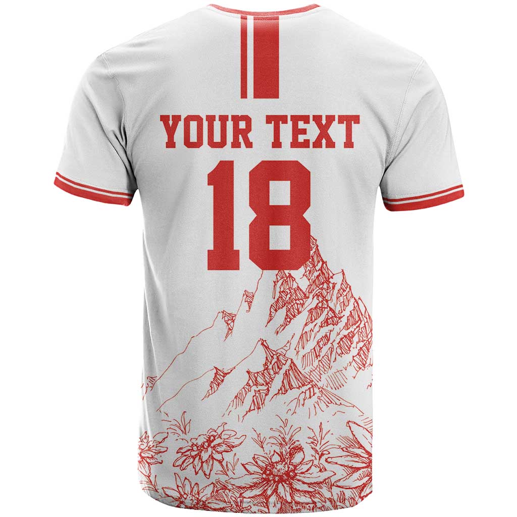 Custom Switzerland Football T Shirt Confoederatio Helvetica