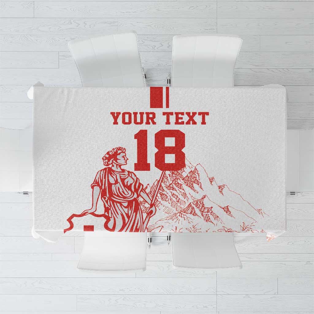 Custom Switzerland Football Tablecloth Confoederatio Helvetica