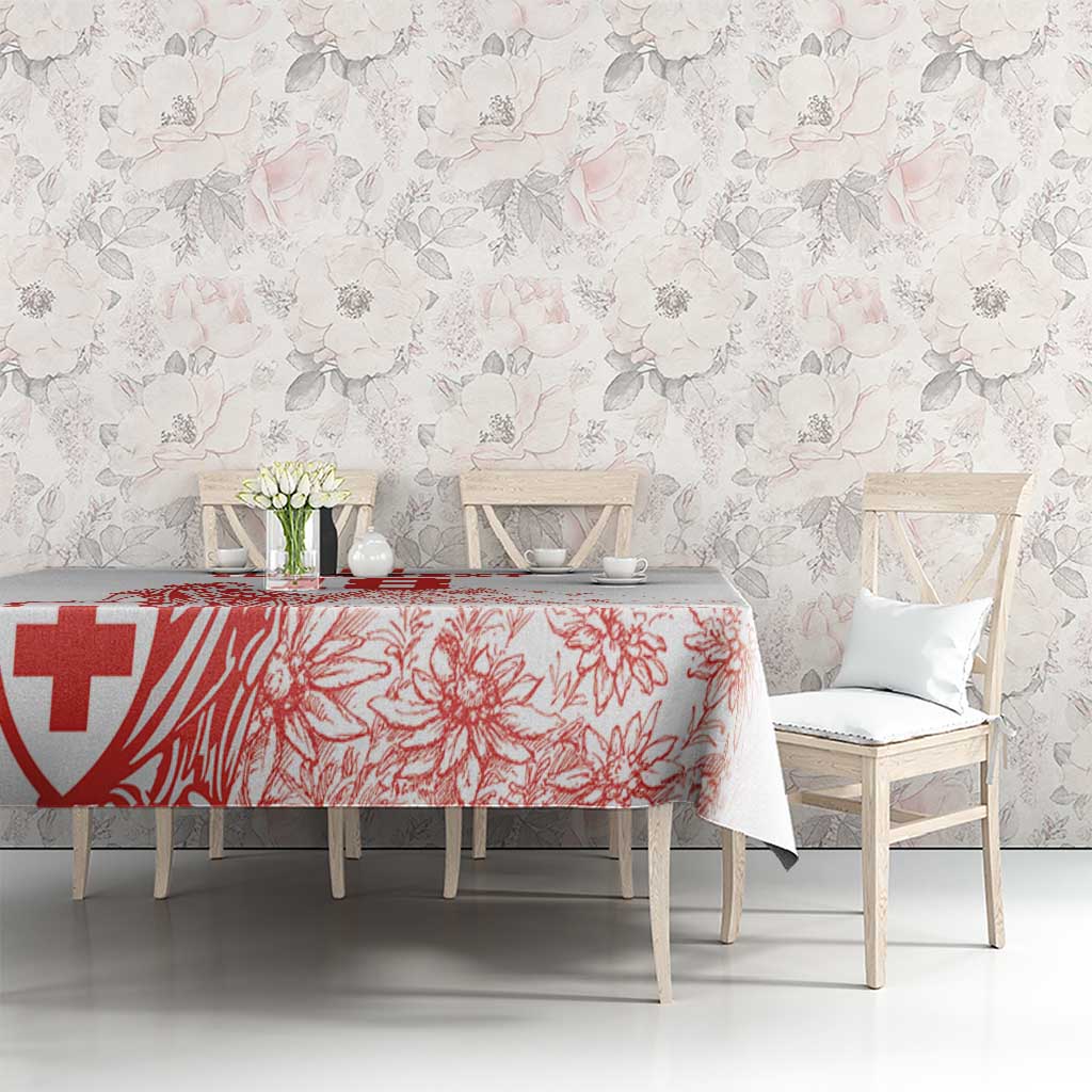 Custom Switzerland Football Tablecloth Confoederatio Helvetica