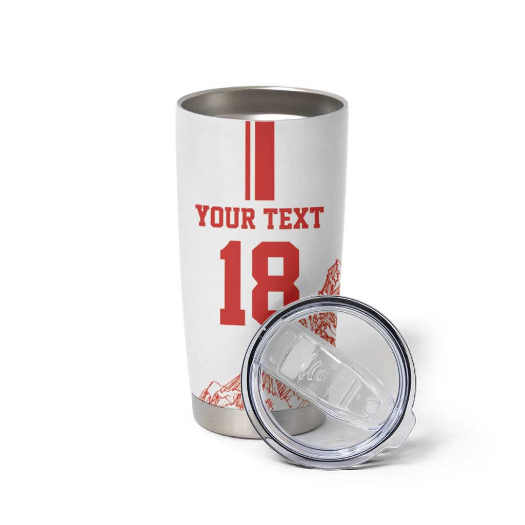 Custom Switzerland Football Tumbler Cup Confoederatio Helvetica